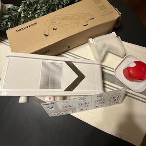 Tupperware Mandoline slicer with attachments, directions and box